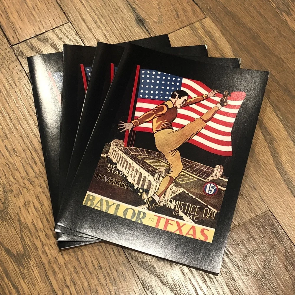 Vintage Texas Football Poster Print Notecards